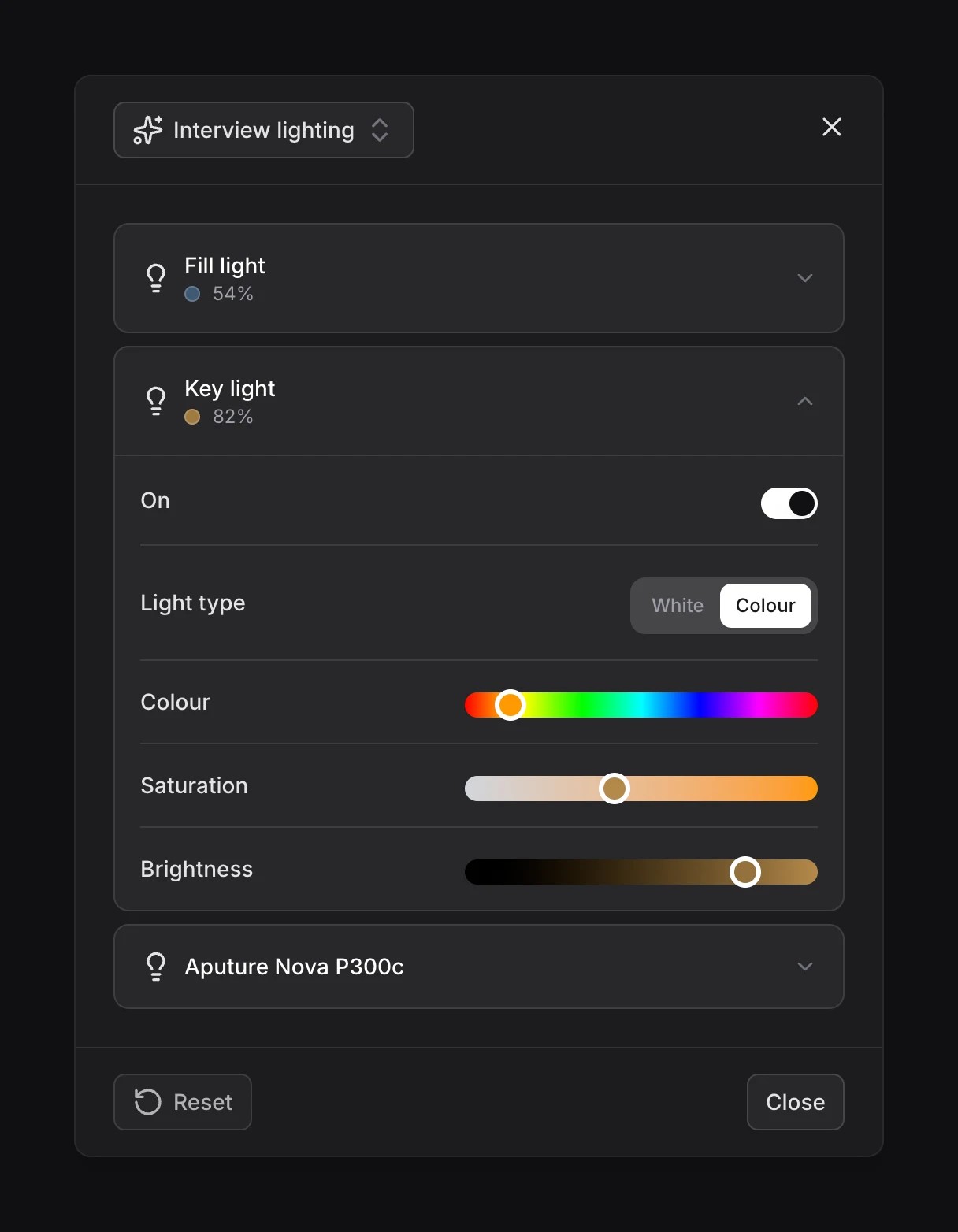 Commandes d’une lumière Zigbee dans une ambiance